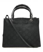 GUCCIグッチ）の古着「バンブートートバッグ」｜ブラック