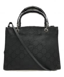 GUCCI（グッチ）の古着「バンブートートバッグ」｜ブラック