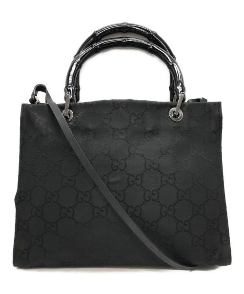 GUCCI（グッチ）GUCCI (グッチ) バンブートートバッグ ブラックの古着・服飾アイテム