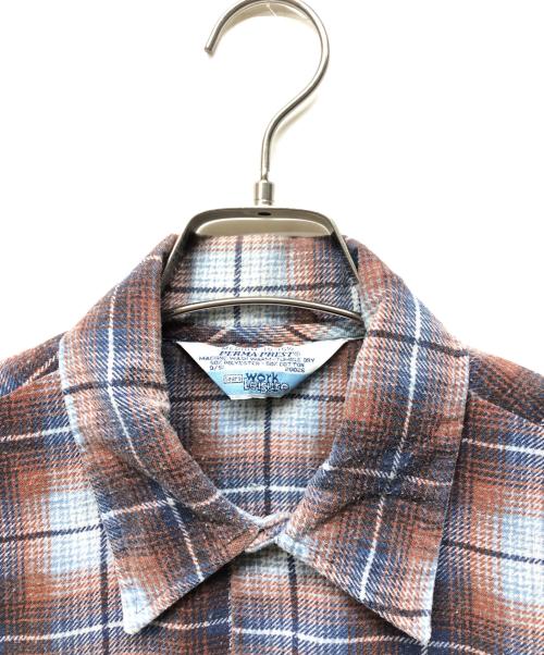 Sears（シアーズ）Sears (シアーズ) オンブレプリントネルシャツ ブラウン サイズ:Mの古着・服飾アイテム