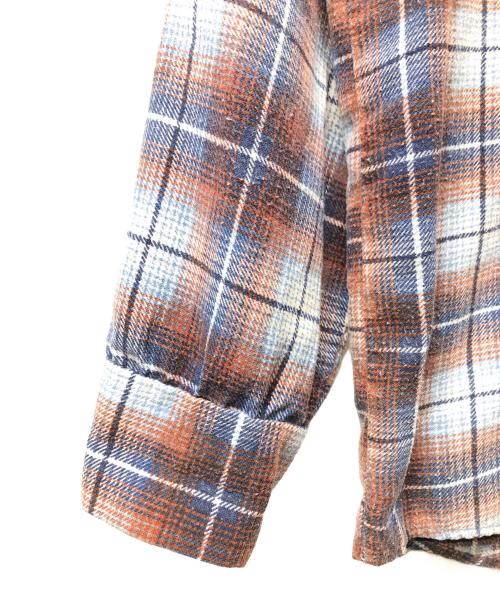 Sears（シアーズ）Sears (シアーズ) オンブレプリントネルシャツ ブラウン サイズ:Mの古着・服飾アイテム