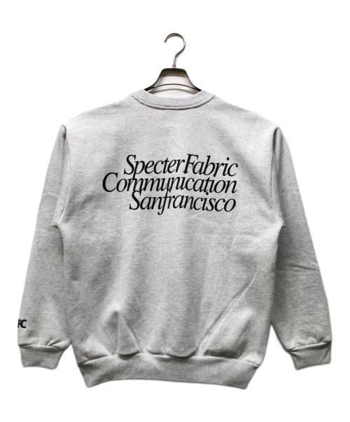 SPECTER FABRIC COMMUNICATION（スペクターファブリックコミュニケーション）SPECTER FABRIC COMMUNICATION (スペクターファブリックコミュニケーション) ロゴスウェット グレー サイズ:Mの古着・服飾アイテム
