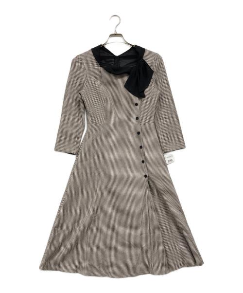STRAWBERRY FIELDS（ストロベリーフィールズ）STRAWBERRY FIELDS (ストロベリーフィールズ) サイドリボンネックワンピース ブラック サイズ:2の古着・服飾アイテム