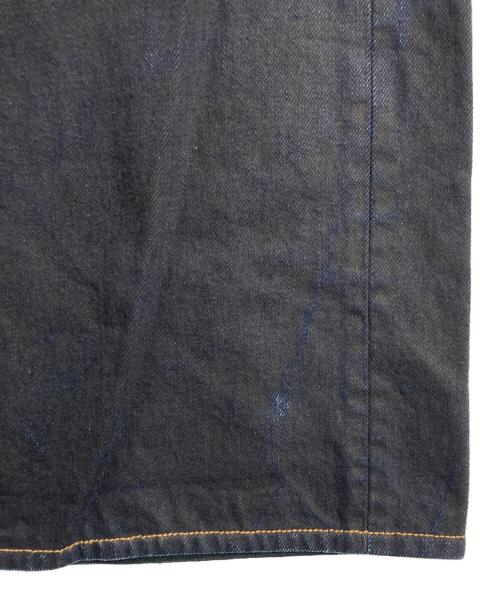 sacai（サカイ）sacai (サカイ) BELTED BAGGY FLAIR DENIM PANTS ネイビーの古着・服飾アイテム