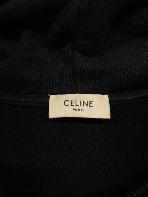 CELINE（セリーヌ）CELINE (セリーヌ) ロゴパーカー ブラック サイズ:Lの古着・服飾アイテム