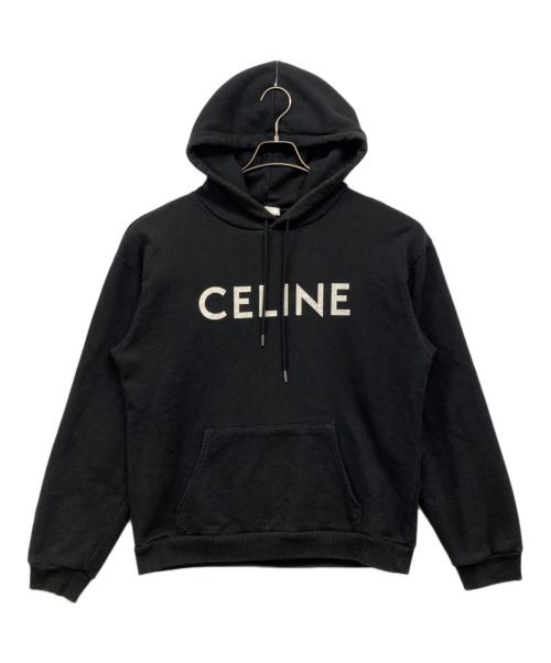 CELINE（セリーヌ）CELINE (セリーヌ) ロゴパーカー ブラック サイズ:Lの古着・服飾アイテム