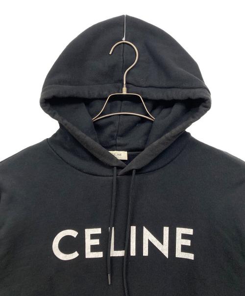 CELINE（セリーヌ）CELINE (セリーヌ) ロゴパーカー ブラック サイズ:Lの古着・服飾アイテム