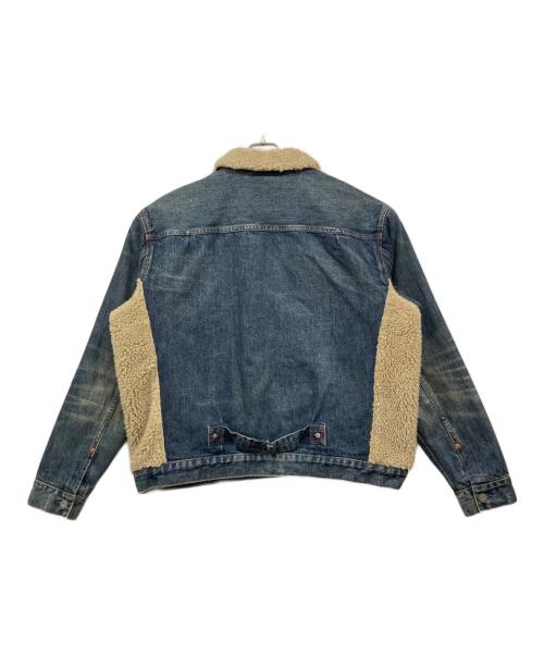 RRL（ダブルアールエル）RRL (ダブルアールエル) デニムグリズリージャケット ベージュ×ブルー サイズ:XLの古着・服飾アイテム