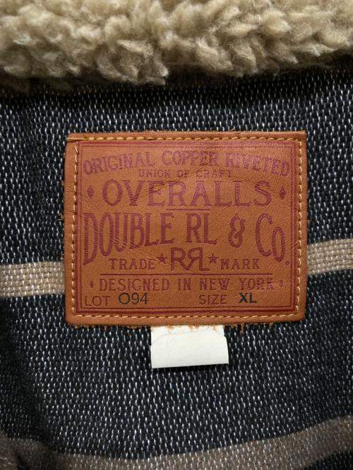 RRL（ダブルアールエル）RRL (ダブルアールエル) デニムグリズリージャケット ベージュ×ブルー サイズ:XLの古着・服飾アイテム