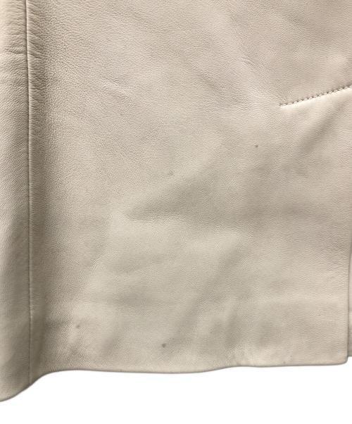 LOEWE（ロエベ）LOEWE (ロエベ) レザーテーラードジャケット ベージュ サイズ:46の古着・服飾アイテム