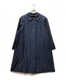 Burberry's（バーバリーズ）の古着「肩パッドステンカラーコート」｜ネイビー