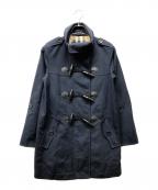 BURBERRY LONDONバーバリーロンドン）の古着「スタンドカラーダッフルコート」｜ネイビー