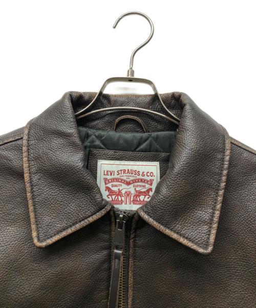 LEVI'S（リーバイス）LEVI'S (リーバイス) フェイクレザージャケット ブラウン サイズ:Sの古着・服飾アイテム