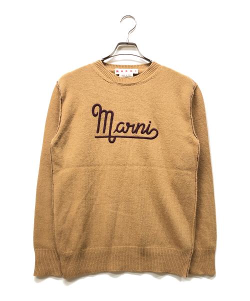 MARNI（マルニ）MARNI (マルニ) ロゴセーター ブラウン サイズ:42の古着・服飾アイテム