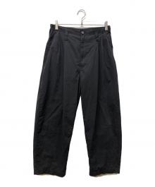 Porter Classic（ポータークラシック）の古着「タックパンツ」｜ブラック