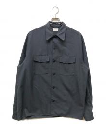 LEMAIRE（ルメール）の古着「ウール混ロングスリーブシャツ」｜ブラック