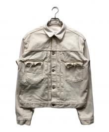 Maison Margiela（メゾンマルジェラ）の古着「デストロイデニムジャケット」｜ホワイト