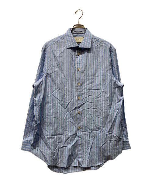 GUCCI（グッチ）GUCCI (グッチ) 長袖シャツ ブルー サイズ:50の古着・服飾アイテム