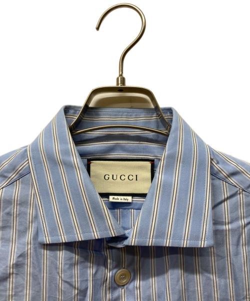 GUCCI（グッチ）GUCCI (グッチ) 長袖シャツ ブルー サイズ:50の古着・服飾アイテム