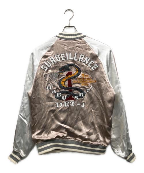 AVIREX（アヴィレックス）AVIREX (アヴィレックス) HABU SKA JACKET ベージュ×ホワイト サイズ:Lの古着・服飾アイテム