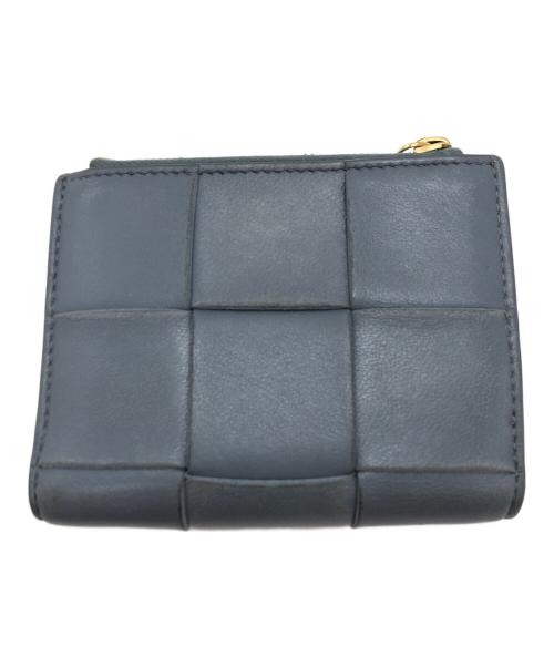 BOTTEGA VENETA（ボッテガベネタ）BOTTEGA VENETA (ボッテガベネタ) カセットスモールコンパクトイントレチャートウォレット グレーの古着・服飾アイテム