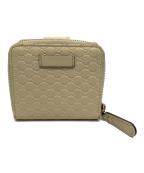 GUCCIグッチ）の古着「マイクログッチシマ コンパクトウォレット」｜アイボリー