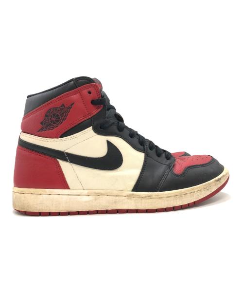NIKE（ナイキ）NIKE (ナイキ) AIR JORDAN 1 RETRO HIGH OG レッド サイズ:28の古着・服飾アイテム