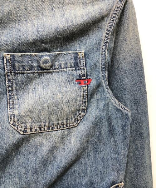 DIESEL（ディーゼル）DIESEL (ディーゼル) D-STACK-U Utility-style denim jacket ブルー サイズ:XSの古着・服飾アイテム