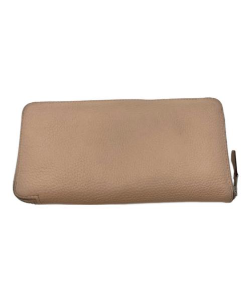 HERMES（エルメス）HERMES (エルメス) ラウンドファスナー財布 ベージュピンクの古着・服飾アイテム