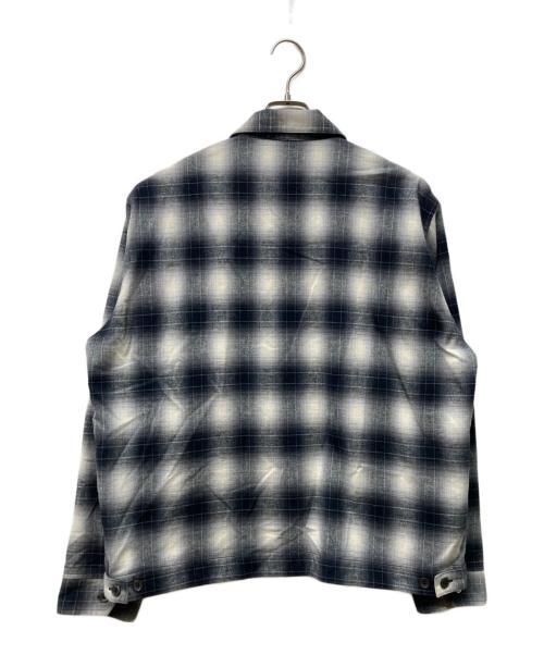 Schott（ショット）Schott (ショット) OMBRE CHECK FLANNEL JACKET ホワイト×ブラック サイズ:XLの古着・服飾アイテム