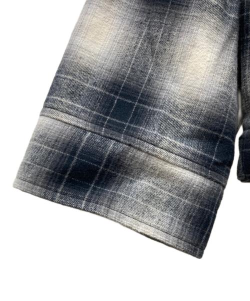 Schott（ショット）Schott (ショット) OMBRE CHECK FLANNEL JACKET ホワイト×ブラック サイズ:XLの古着・服飾アイテム
