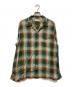 Benjamin Authentic Club（（ベンジャミンオーセンティッククラブ））の古着「Rayon open collar Check Shirt」｜ブラウン×グリーン