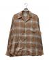 WACKO MARIA（ワコマリア）の古着「OMBRAY CHECK OPEN COLLAR SHIRTS L/S」｜ブラウン