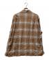 WACKO MARIA (ワコマリア) OMBRAY CHECK OPEN COLLAR SHIRTS L/S ブラウン サイズ:L：20000円