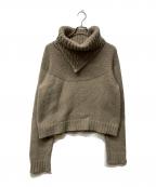 TAKAHIROMIYASHITA TheSoloIst.タカヒロミヤシタ ザソロイスト）の古着「capshoulder scarf turtleneck sweater」｜ベージュ