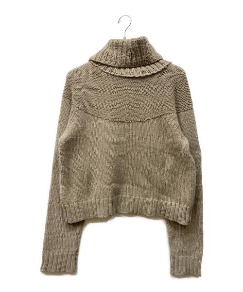 TAKAHIROMIYASHITA TheSoloIst.（タカヒロミヤシタ ザソロイスト）TAKAHIROMIYASHITA TheSoloIst. (タカヒロミヤシタ ザソロイスト) capshoulder scarf turtleneck sweater ベージュ サイズ:４６の古着・服飾アイテム