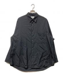 Graphpaper（グラフペーパー）の古着「23SS Fine Wool Tropical L/S Oversized Regular Collar Shirt」｜ブラック