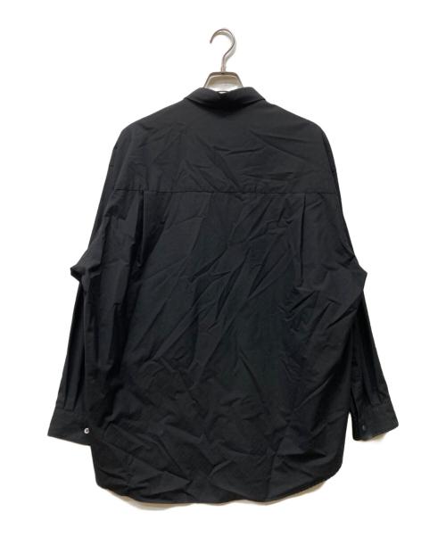 Graphpaper（グラフペーパー）Graphpaper (グラフペーパー) 23SS Fine Wool Tropical L/S Oversized Regular Collar Shirt ブラック サイズ:Fの古着・服飾アイテム