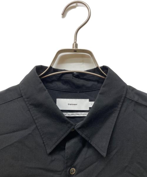 Graphpaper（グラフペーパー）Graphpaper (グラフペーパー) 23SS Fine Wool Tropical L/S Oversized Regular Collar Shirt ブラック サイズ:Fの古着・服飾アイテム