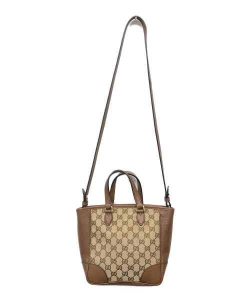 GUCCI（グッチ）GUCCI (グッチ) 2WAYバッグ ブラウン・ベージュの古着・服飾アイテム