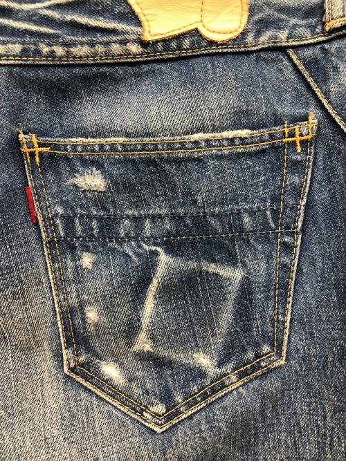 n(n) by NUMBER (N)INE（エヌエヌバイナンバーナイン）n(n) by NUMBER (N)INE (エヌエヌバイナンバーナイン) ダメージ加工デニムパンツ インディゴ サイズ:2の古着・服飾アイテム