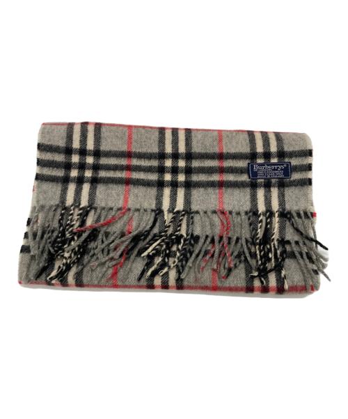 Burberry's（バーバリーズ）Burberry's (バーバリーズ) ノヴァチェックカシミヤマフラー グレーの古着・服飾アイテム