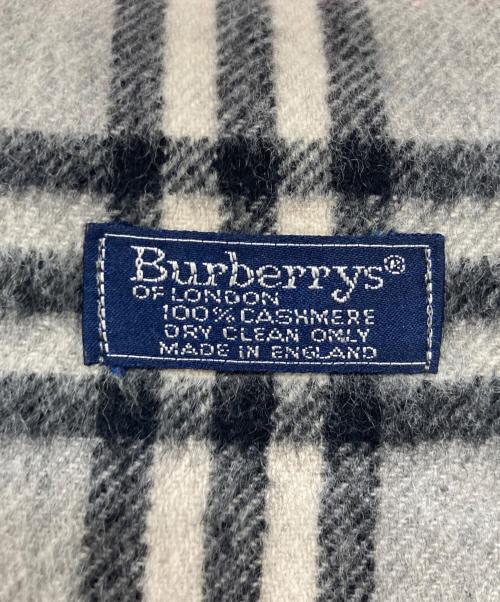 Burberry's（バーバリーズ）Burberry's (バーバリーズ) ノヴァチェックカシミヤマフラー グレーの古着・服飾アイテム