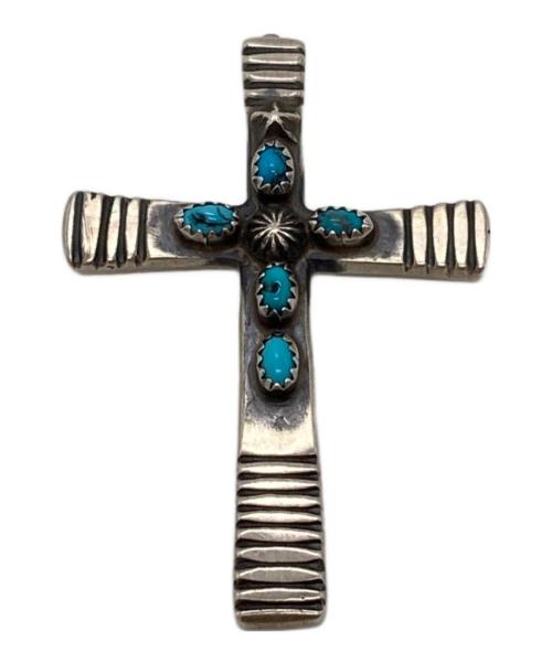 Navajo（ナバホ）NAVAJO (ナバホ) ターコイズクロスシルバーペンダントトップの古着・服飾アイテム