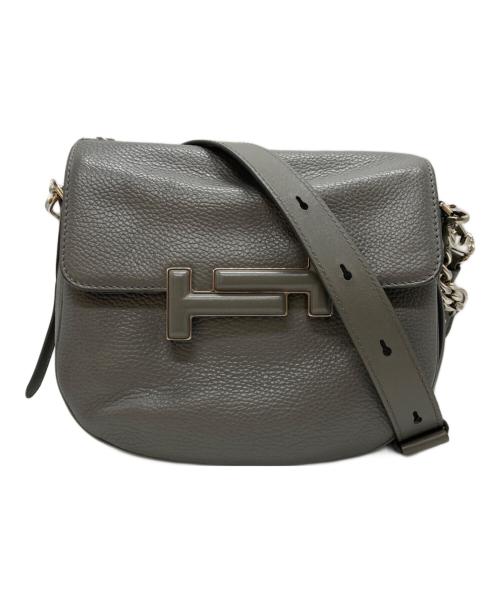 TOD'S（トッズ）TOD'S (トッズ) ダブルTショルダーバッグ ブルーの古着・服飾アイテム