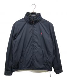 POLO RALPH LAUREN（ポロ・ラルフローレン）の古着「ジップアップナイロンジャケット」｜ネイビー