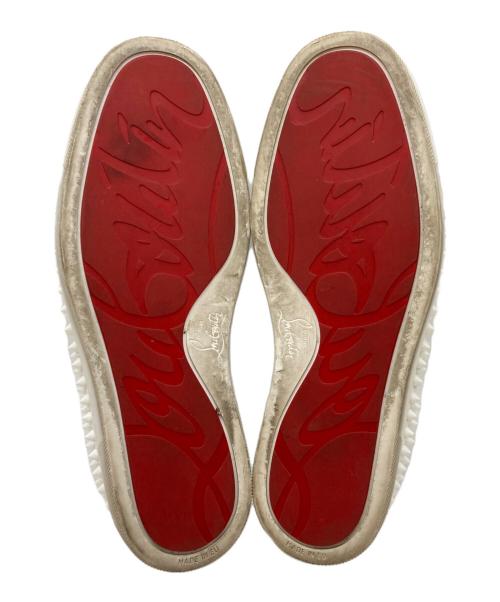 Christian Louboutin（クリスチャン・ルブタン）Christian Louboutin (クリスチャン・ルブタン) スタッズスリッポン ホワイト サイズ:41の古着・服飾アイテム
