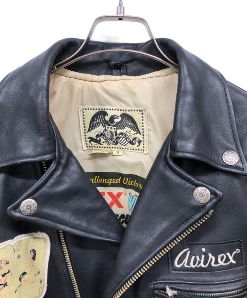 AVIREX（アヴィレックス）AVIREX (アヴィレックス) レザージャケット ブラック サイズ:Sの古着・服飾アイテム
