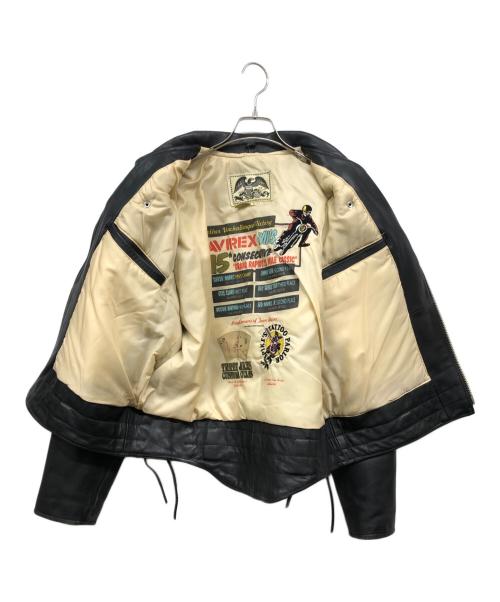 AVIREX（アヴィレックス）AVIREX (アヴィレックス) レザージャケット ブラック サイズ:Sの古着・服飾アイテム