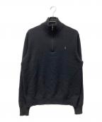 POLO RALPH LAURENポロ・ラルフローレン）の古着「ハーフジップニット」｜ブラック